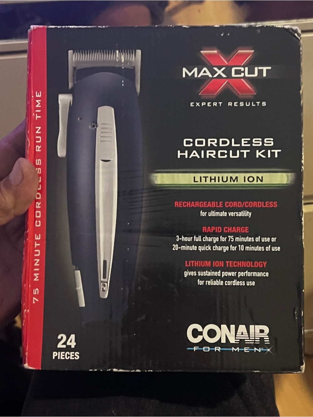 Conair Max Cut Cordless Haircut Kit - Black/White